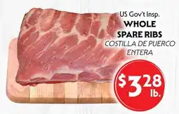 La Chiquita Food Market US Gov't Insp. WHOLE SPARE RIBS offer