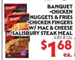 La Chiquita Food Market BANQUET CHICKEN NUGGETS & FRIES · CHICKEN FINGERS W/ MAC & CHEESE · SALISBURY STEAK MEAL offer