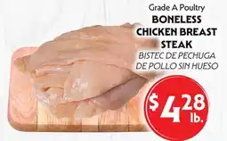 La Chiquita Food Market Grade A Poultry BONELESS CHICKEN BREAST STEAK offer