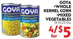 La Chiquita Food Market GOYA WHOLE KERNEL CORN · MIXED VEGETABLES offer