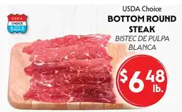 La Chiquita Food Market USDA Choice BOTTOM ROUND STEAK offer