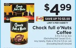 ShopRite Chock Full o'Nuts Coffee offer