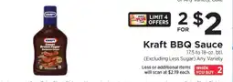 ShopRite Kraft BBQ Sauce offer