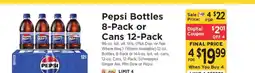 ShopRite Pepsi Bottles 8-Pack or Cans 12-Pack offer