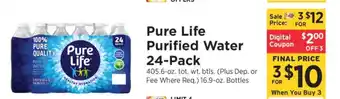 ShopRite Pure Life Purified Water 24-Pack offer