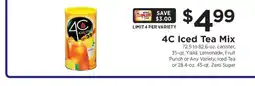 ShopRite 4C Iced Tea Mix offer