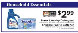ShopRite Purex Laundry Detergent & Snuggle Fabric Softener offer