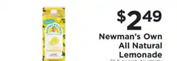ShopRite Newman's Own All Natural Lemonade offer