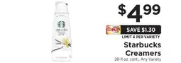 ShopRite Starbucks Creamers offer