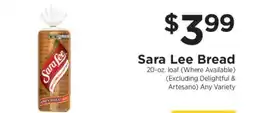 ShopRite Sara Lee Bread offer