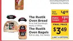 ShopRite The Rustik Oven Bread & Bagels offer