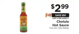 ShopRite Cholula Hot Sauce offer