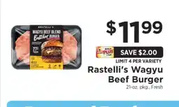 ShopRite Rastelli's Wagyu Beef Burger offer