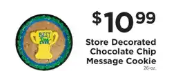 ShopRite Store Decorated Chocolate Chip Message Cookie offer