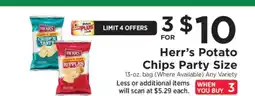 ShopRite Herr’s Potato Chips Party Size offer