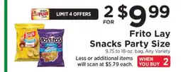 ShopRite Frito Lay Snacks Party Size offer