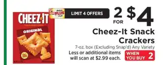 ShopRite Cheez-It Snack Crackers offer