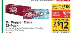 ShopRite Dr Pepper Cans 12-Pack offer