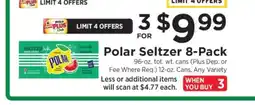 ShopRite Polar Seltzer 8-Pack offer