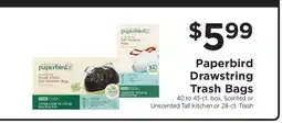 ShopRite Paperbird Drawstring Trash Bags offer