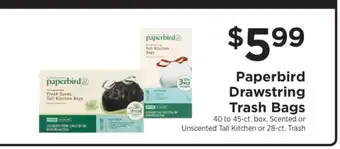 ShopRite Paperbird Drawstring Trash Bags offer