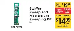 ShopRite Swiffer Sweep and Mop Deluxe Sweeping Kit offer