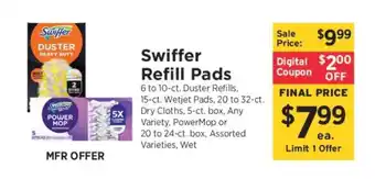 ShopRite Swiffer Refill pads offer