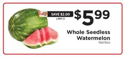 ShopRite Whole Seedless Watermelon offer