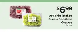 ShopRite Organic Red or Green Seedless Grapes offer
