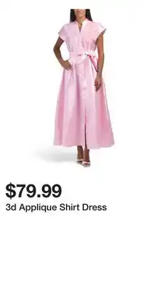 TJ Maxx 3d Applique Shirt Dress offer