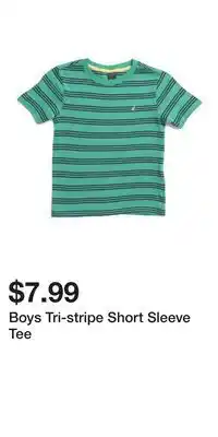 TJ Maxx Boys Tri-stripe Short Sleeve Tee offer