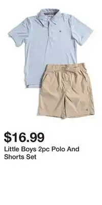TJ Maxx Little Boys 2pc Polo And Shorts Set offer
