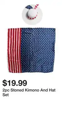 TJ Maxx 2pc Stoned Kimono And Hat Set offer