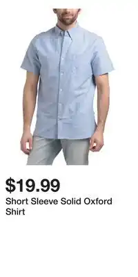 TJ Maxx Short Sleeve Solid Oxford Shirt offer