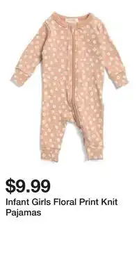 TJ Maxx Infant Girls Floral Print Knit Pajamas offer