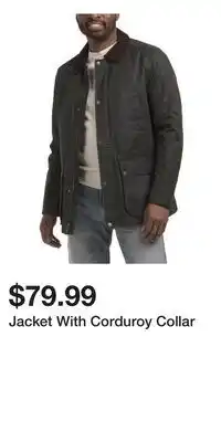 TJ Maxx Jacket With Corduroy Collar offer