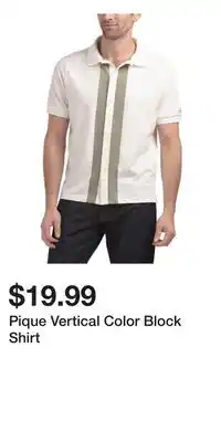 TJ Maxx Pique Vertical Color Block Shirt offer