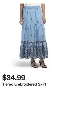 TJ Maxx Tiered Embroidered Skirt offer