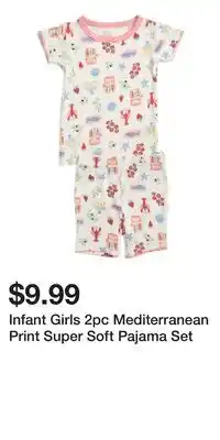 TJ Maxx Infant Girls 2pc Mediterranean Print Super Soft Pajama Set offer
