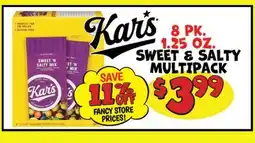 Ollie's KAR'S 8 PK, 1.25 OZ. SWEET 'N SALTY MULTIPACK offer