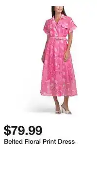 TJ Maxx Belted Floral Print Dress offer