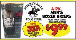 Ollie's BEVERLY HILLS 4 PK. MEN'S BOXER BRIEFS offer