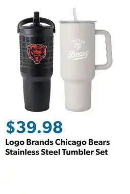 Sam's Club Logo Brands Chicago Bears Stainless Steel Tumbler Set offer