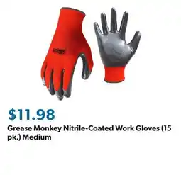 Sam's Club Grease Monkey Nitrile-Coated Work Gloves (15 pk.) Medium offer