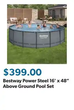 Sam's Club Bestway Power Steel 16' x 48 Above Ground Pool Set offer