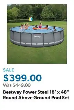 Sam's Club Bestway Power Steel 18' x 48 Round Above Ground Pool Set offer
