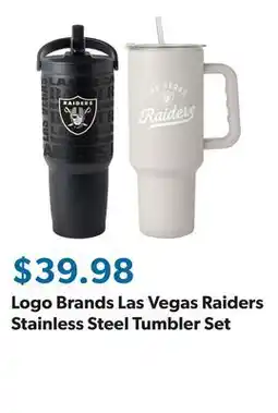 Sam's Club Logo Brands Las Vegas Raiders Stainless Steel Tumbler Set offer