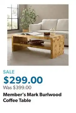 Sam's Club Member's Mark Burlwood Coffee Table offer