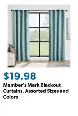 Sam's Club Member's Mark Blackout Curtains, Assorted Sizes and Colors offer