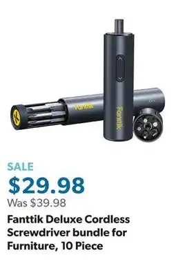 Sam's Club Fanttik Deluxe Cordless Screwdriver bundle for Furniture, 10 Piece offer